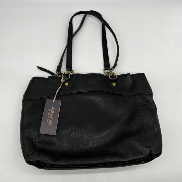 American Leather Co. Taylor Triple Entry Satchel Black Color Handbags - Picture 1 of 13